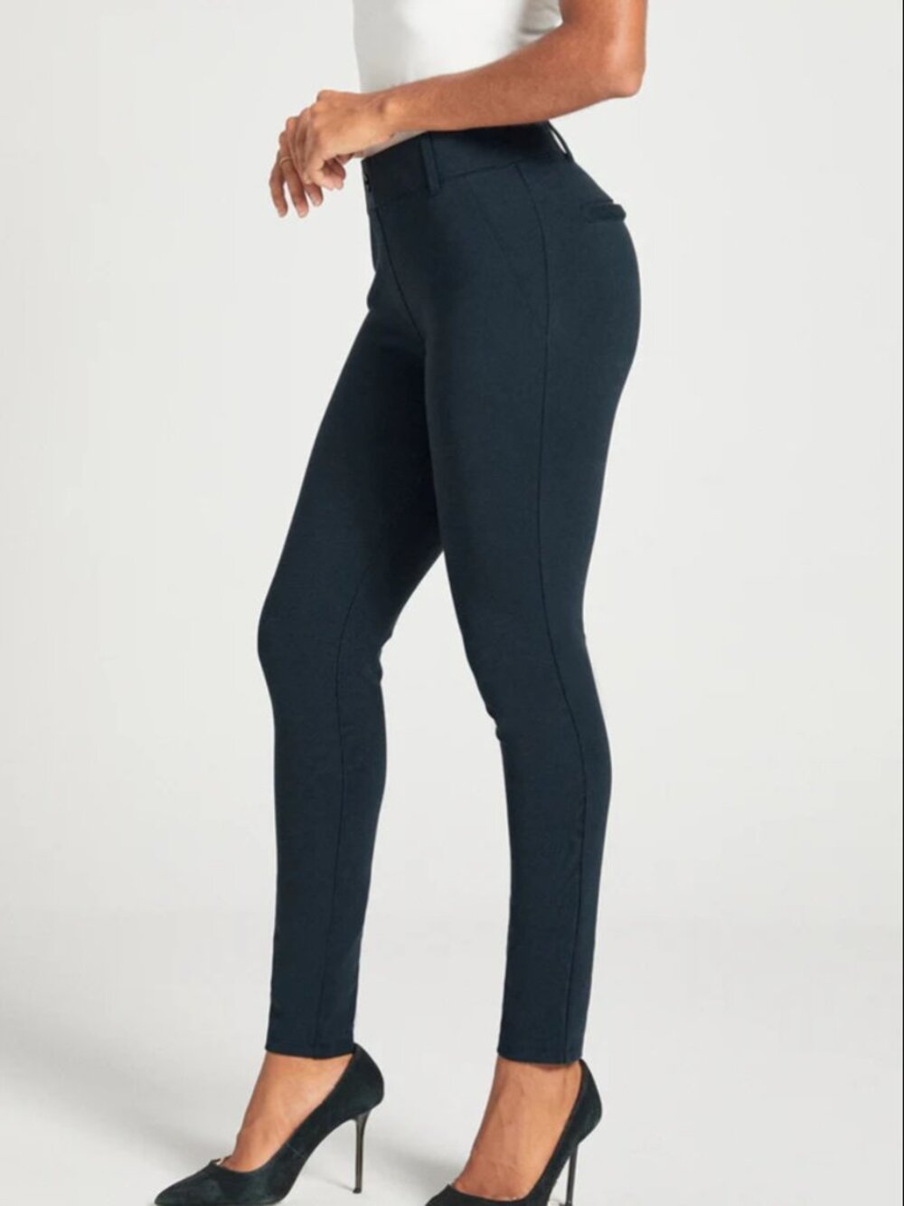 New Betabrand Navy Skinny Classic Dress Pant Yoga Pants XLarge Petite